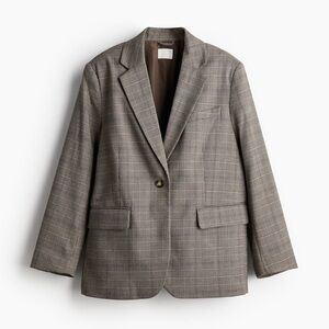 H&M Women's Checkered Tan Blazer
